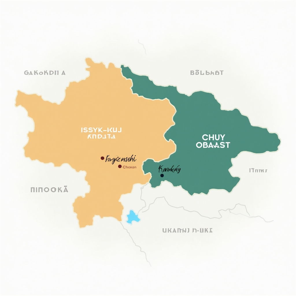 Карта зоны обслуживания — Иссык-Куль и Чуй